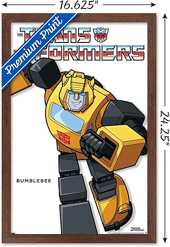 Miniatura 3 de Trends International Hasbro Transformers - Póster de pared de la serie Bumblebee Feature Series, 14.72 x 22.37 pulgadas, versión enmarcada de caoba