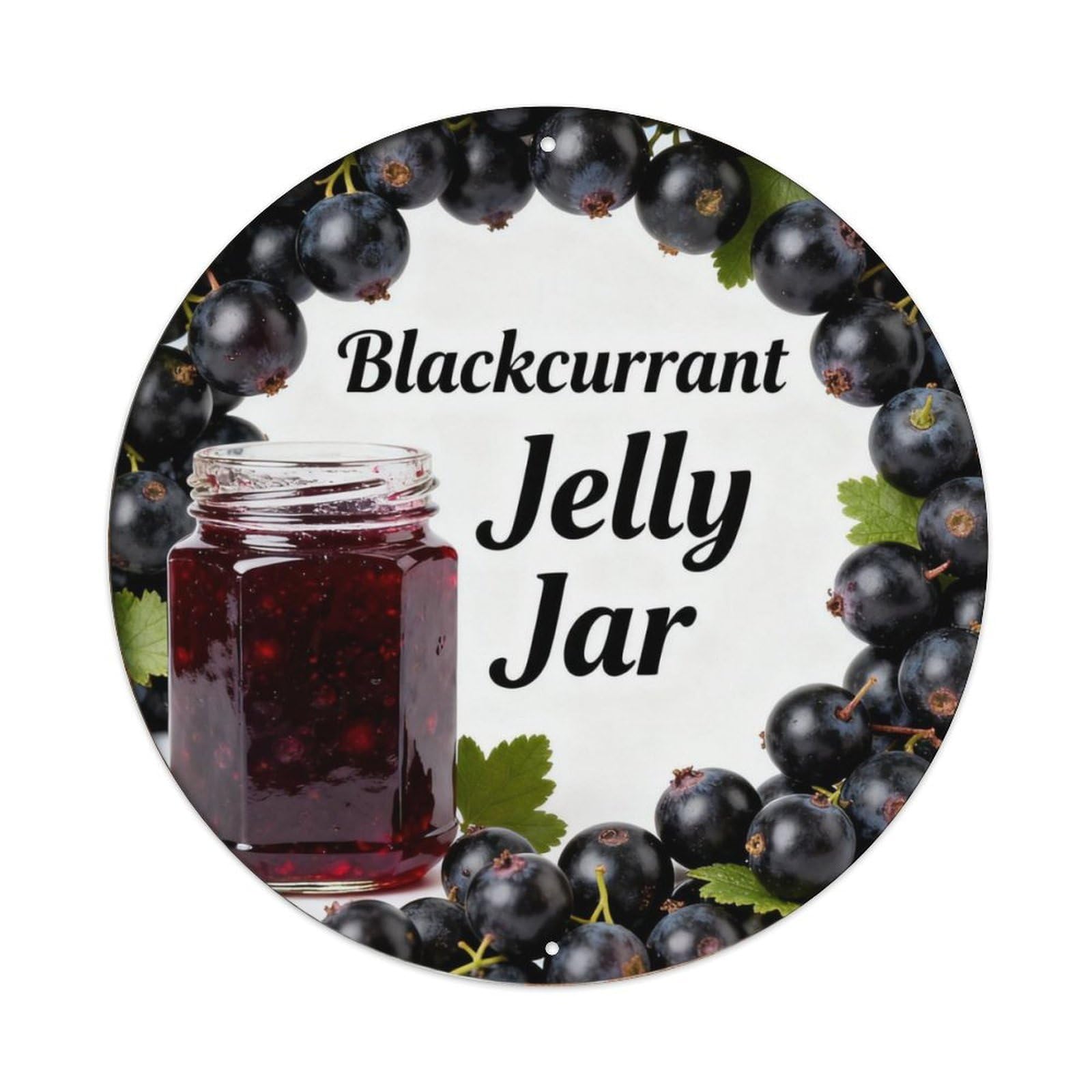 Blackcurrant Jelly Jar Metal Tin Sign Plaque