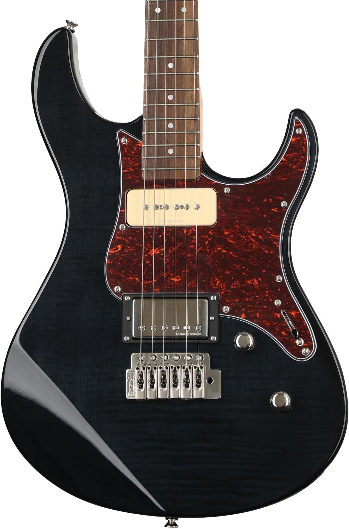 Pacifica PAC611VFM TBL Solid-Body Electric Guitar, Translucent Black