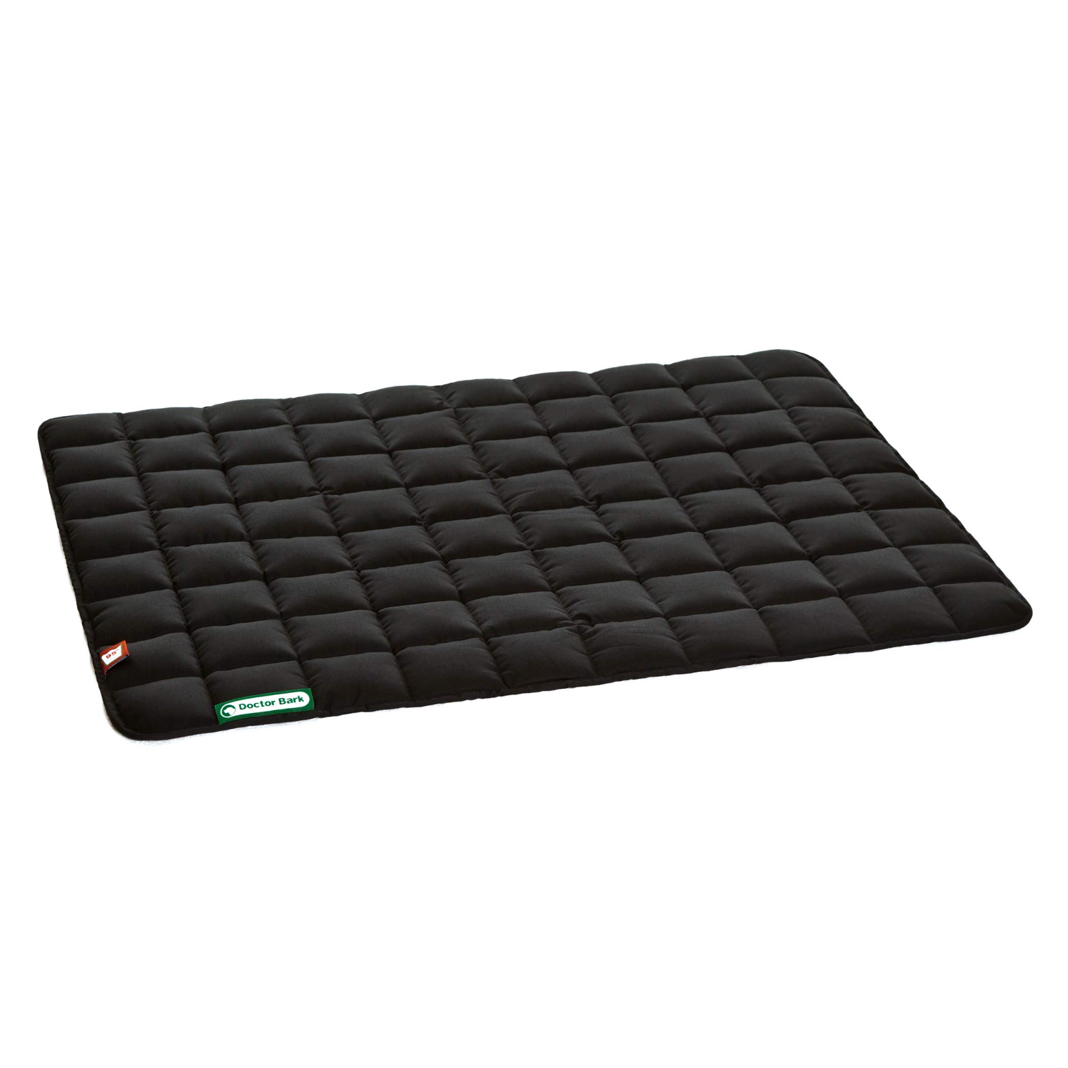Doctor Bark Hundedecke – weiche, hochwertige Hundematte für größere Hunde, robuste Indoor-Outdoor Liegedecke, waschbar bis 95 °C (Gr. L, 100x80 cm, Schwarz)