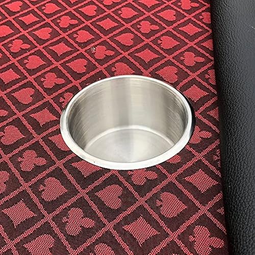 Miniatura 4 de Yuanhe - 10 soportes para tazas de mesa de póquer de acero inoxidable jumbo, soportes para bebidas