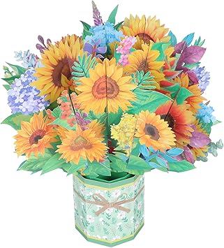 Amazon Kesyoo 造花 枯れない花 折り紙製 母の日 感謝 誕生日 永遠の花 ソープフラワー 3d 花束 グリーティングカード フラワーギフト プレゼント バラ ギフト 敬老の日 記念日 バレンタインデー 女性 結婚祝い 贈り物 薔薇 太陽の花 造花 オンライン通販