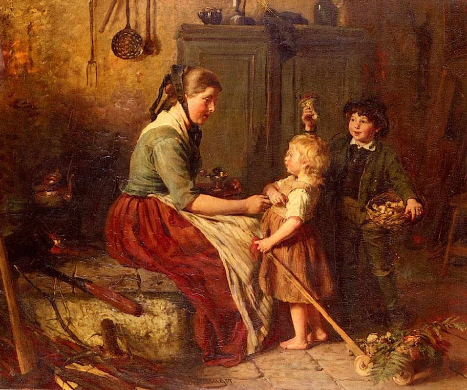 Pintura mural en lienzo de los recolectores de 60x90cm estilo vintage para casa
