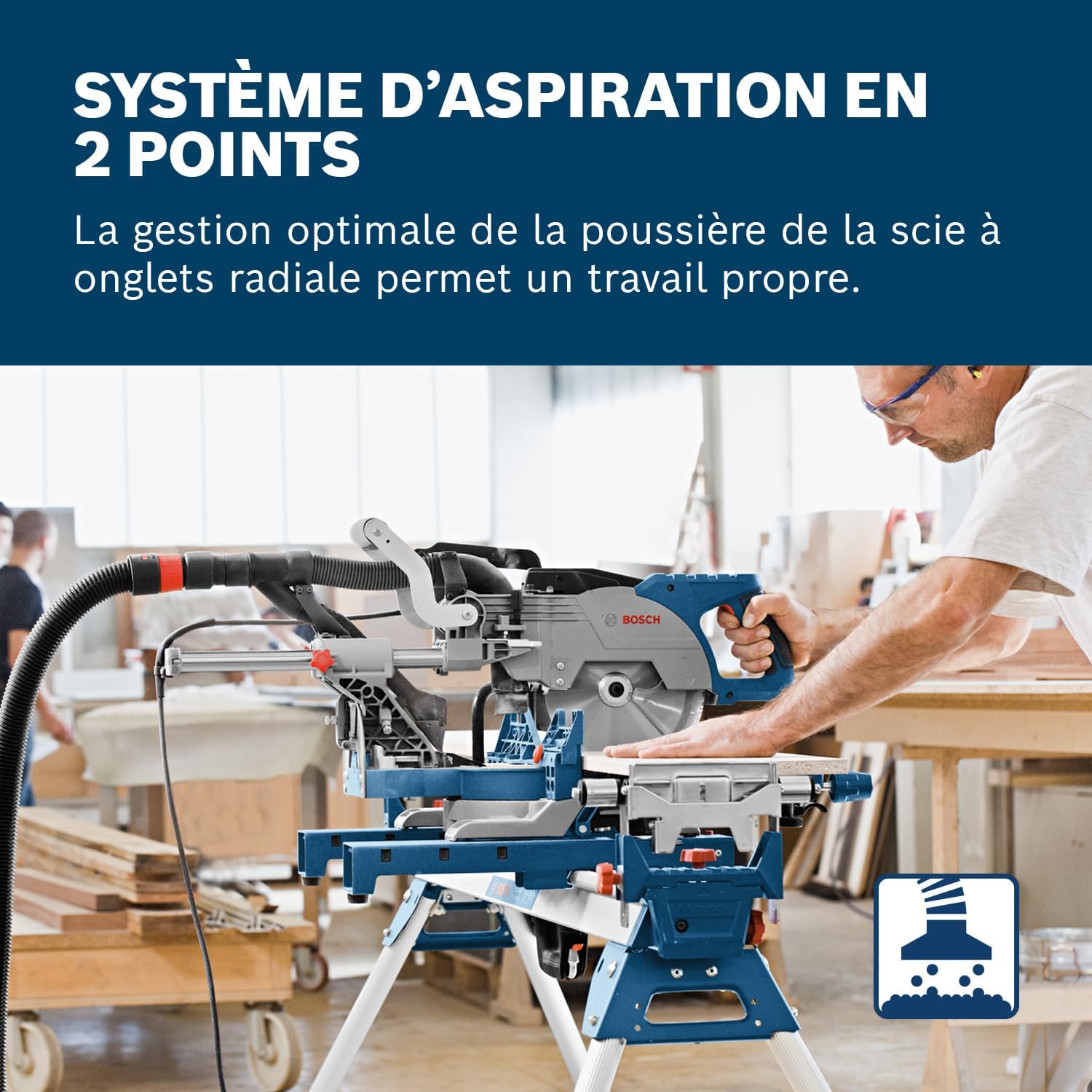 Bosch Professional scie à onglets radiale GCM 8 SJL (puissance 1 600 W, Ø de lame : 216 mm) — vue 3