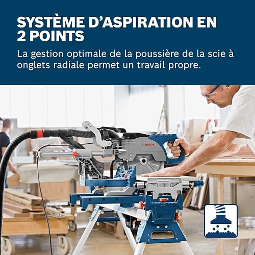 Bosch Professional scie à onglets radiale GCM 8 SJL (puissance 1 600 W, Ø de lame : 216 mm) - 3