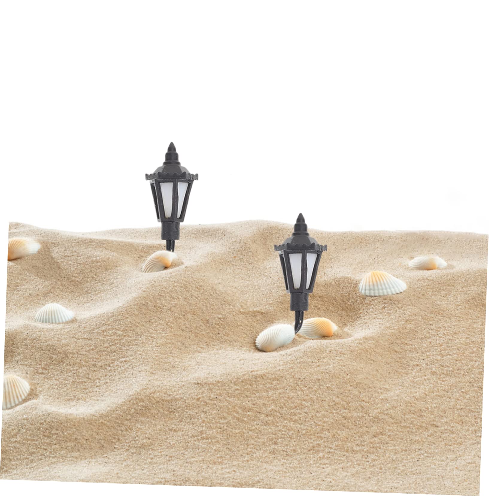 ifundom 4pcs Miniature Led Wall Lamp Model House Light Decor for Sand Table Garden Warm Color and Elegant Design for Miniature Display