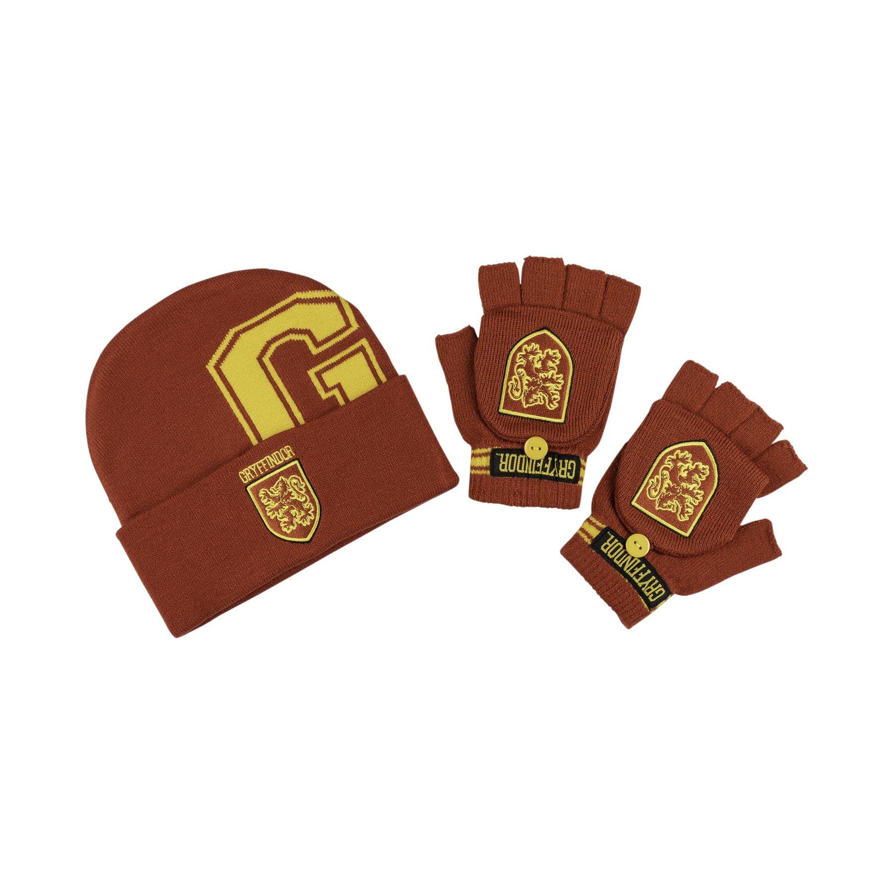Harry Potter Gryffindor Hat & Glove Mitt Combo Set