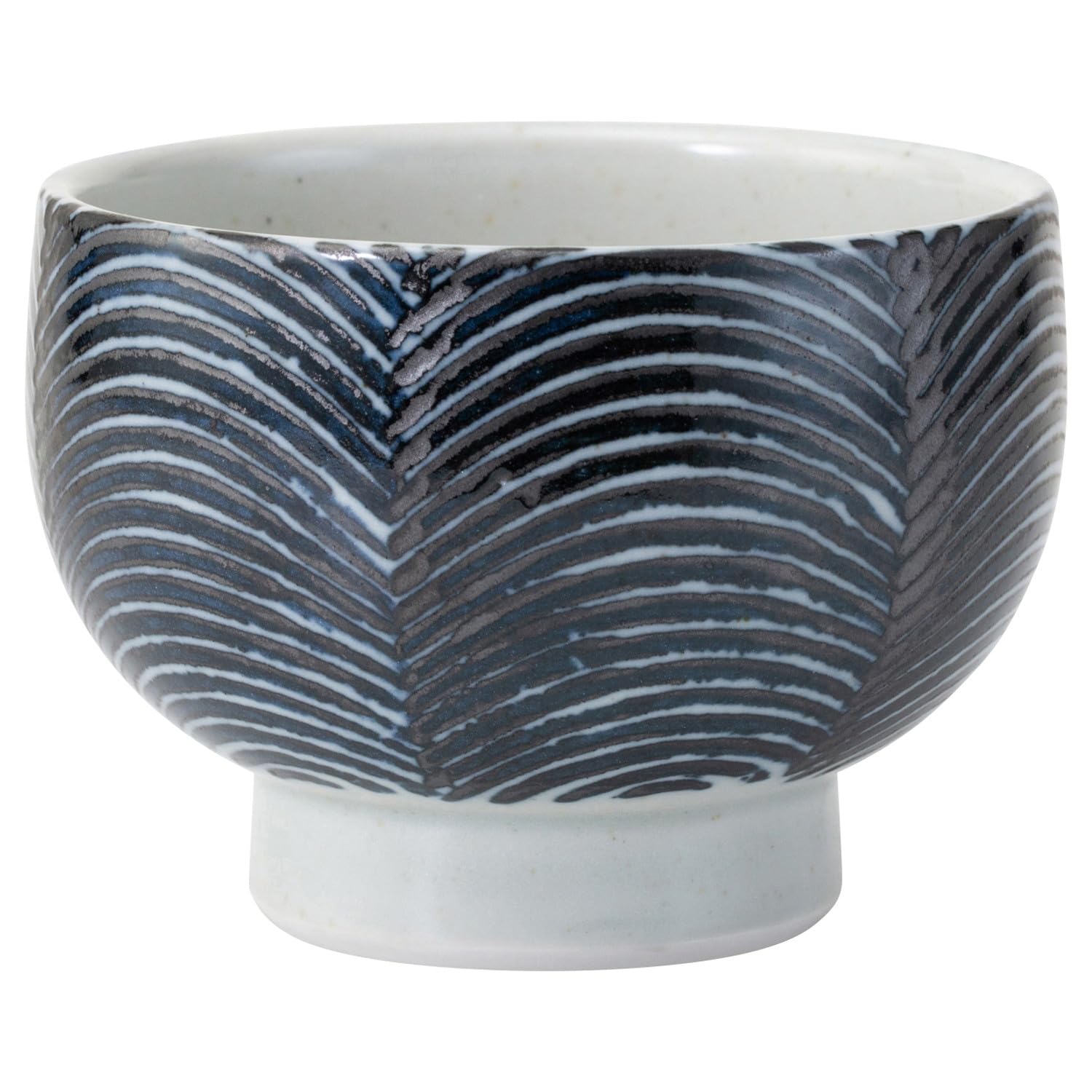 Hasamiyaki 25306 Mari Bowl, Capacity: Approx. 11.8 fl oz (350 ml), Arch Blue, Microwave Safe, Dishwasher Safe