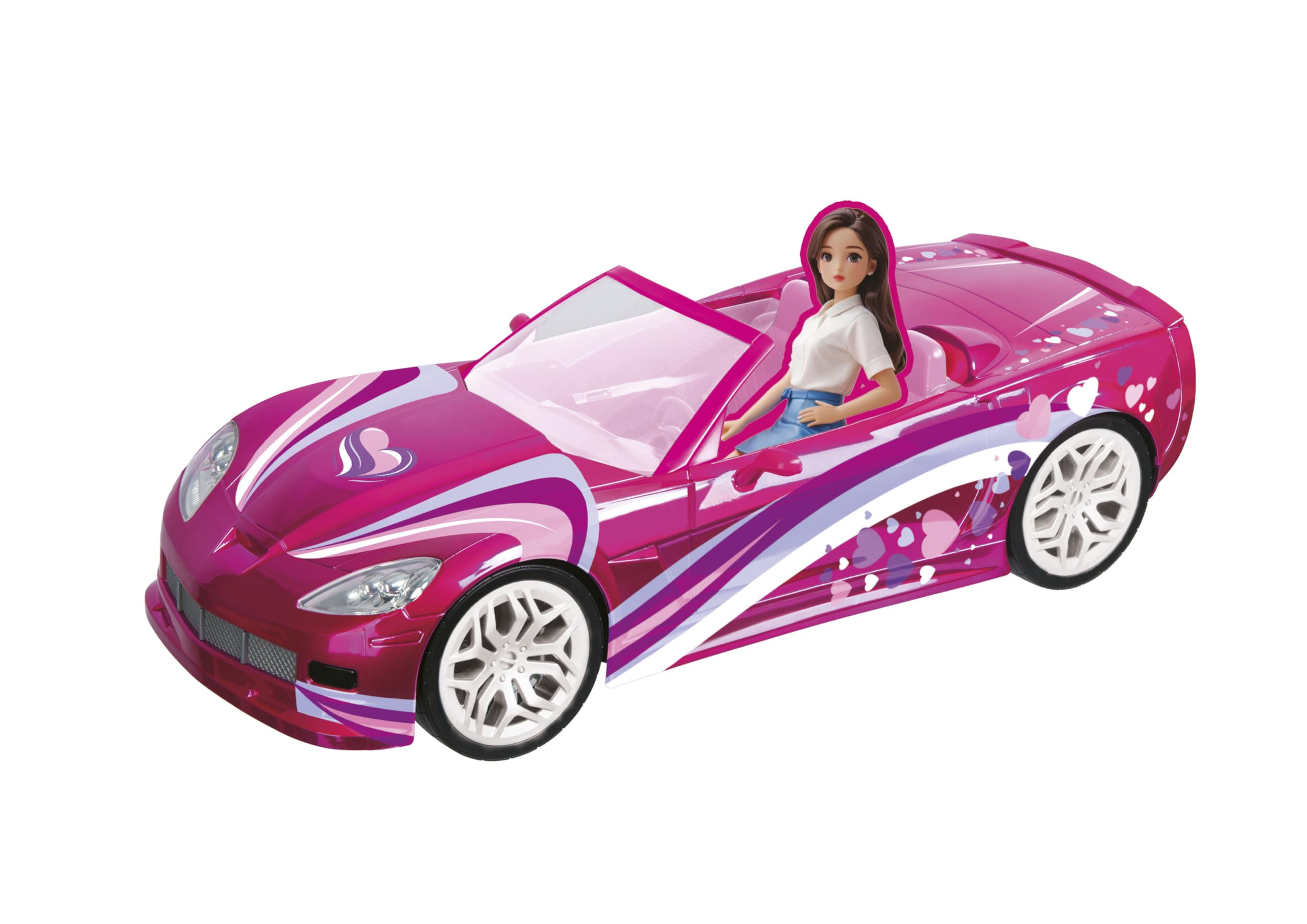 Mondo Motors Chic Car Fernsteuerung, Modell im Maßstab 1:10, 2 Sitze für 2 Puppen, Spielzeugauto für Kinder 63818