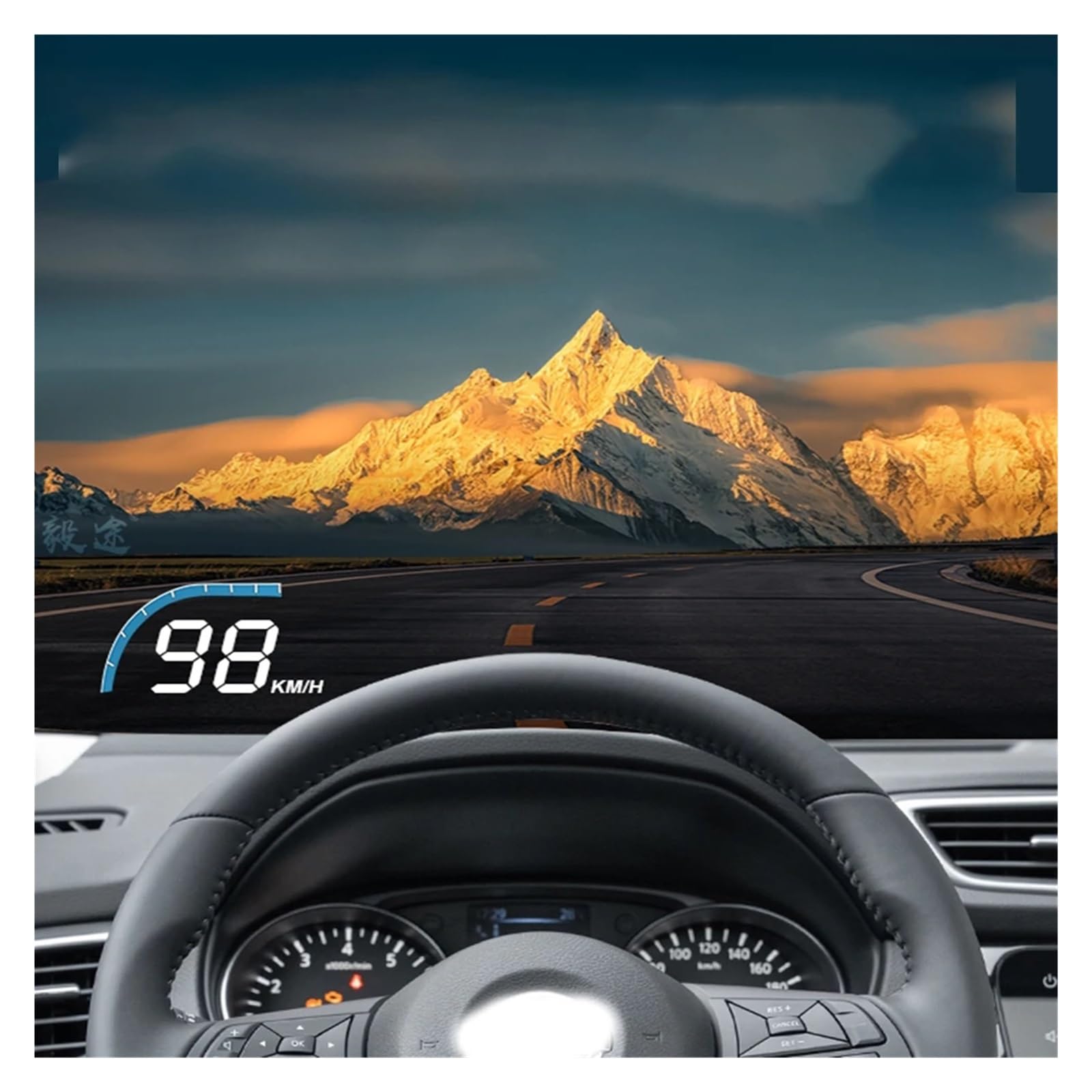 Panele Instrumentów Samochodowych Auto HUD Projektor Samochodowy Alarm Head Up Wyświetlacz Prędkościomierza Przednia Szyba(MPH rotational)