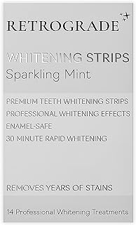 Retrograde Teeth Whitening Strips Hydrogen Peroxide Teeth Whitening Tooth Whitening Premium Teeth Whitener Sensitive Teeth Whitening Kit Mint Flavor - 28 White Strips (14-Day Treatment)