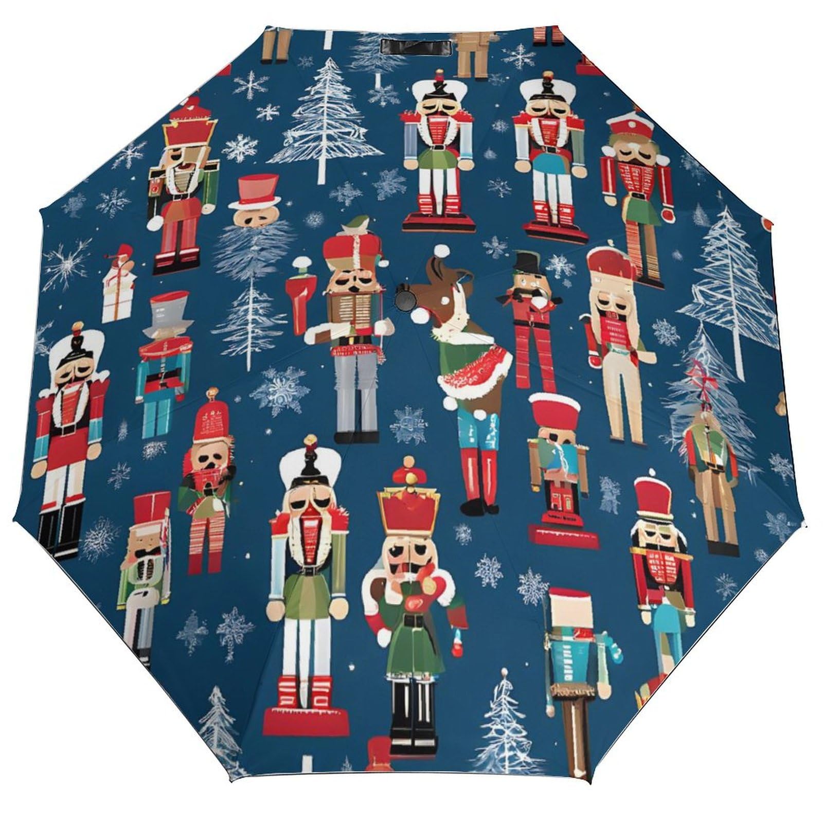 Women's Nutcracker Ballet Xmas Dance_83872925 Print 3 Fold Auto Umbrella Waterproof and Wind-Resistant, Ideal Gift for Travel and Outdoor Activities