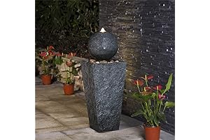 Glitzhome Glistening Obelisk Water Fountain