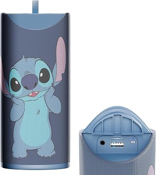 iJoy Disney Lilo and Stitch Wireless Bluetooth Speaker- Splashproof Rechargeable Wireless Speaker with 3 Hours Playtime/SD Slot/FM Radio- Stitch Stuff, Disney Stitch Gifts for Women//Men/All Fans