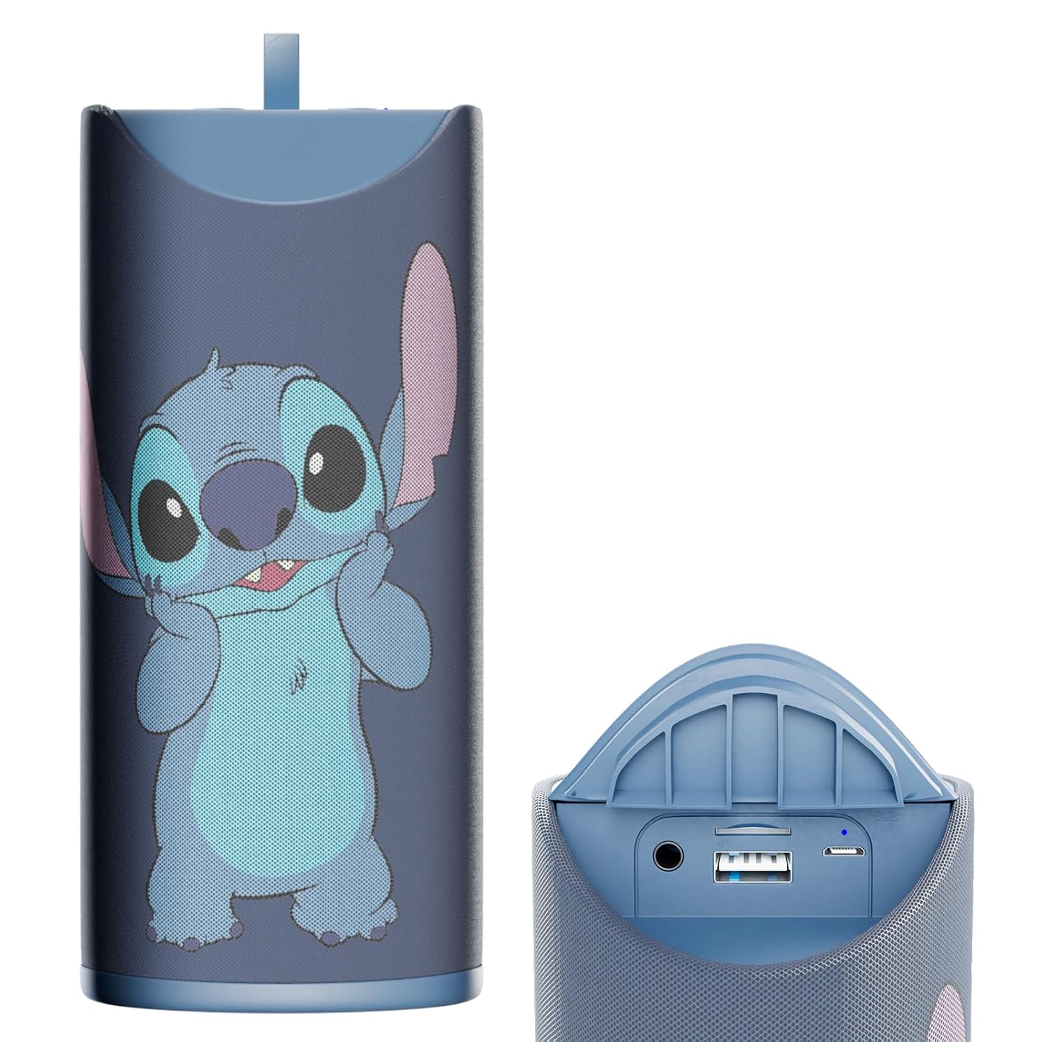iJoy Disney Lilo and Stitch Wireless Bluetooth Speaker- Splashproof Rechargeable Wireless Speaker with 3 Hours Playtime SD Slot