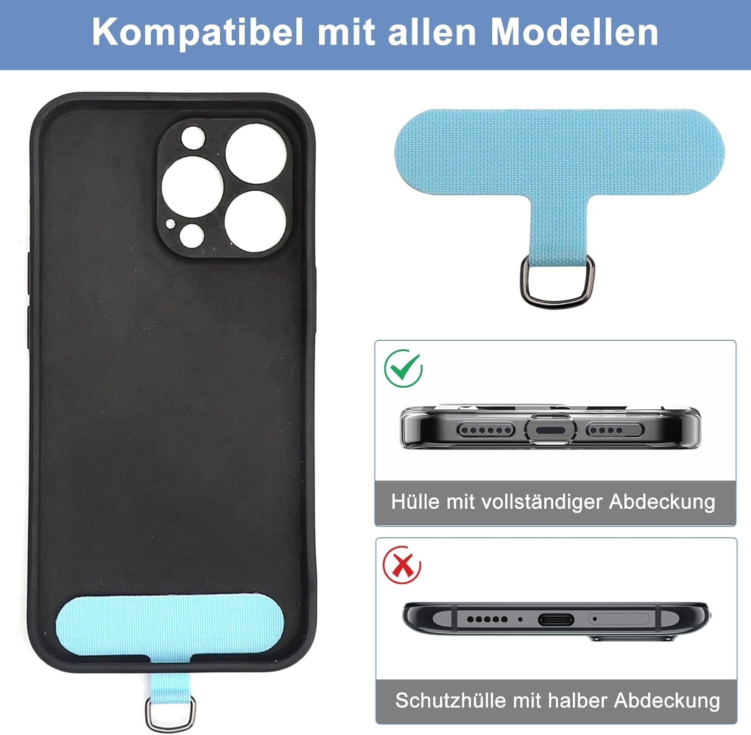 Popruh na mobil v rôznych farbách a vzoroch