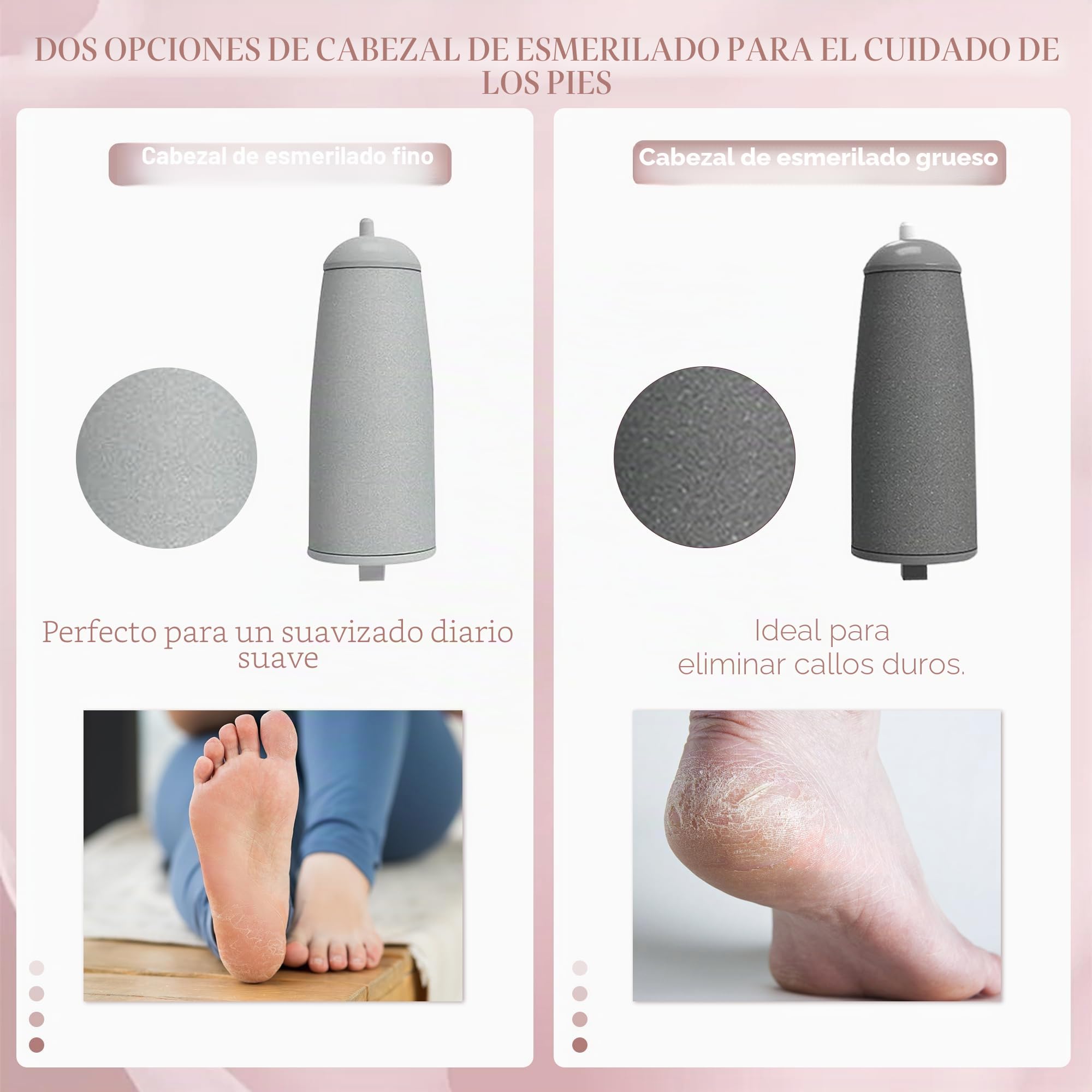 Eliminador de Callos Eléctrico para Pies, Herramientas de Pedicura Electrónicas Recargables para Archivadores de Pies, Cuidado Profesional de los Pies Pedi para Piel Seca/Muerta
