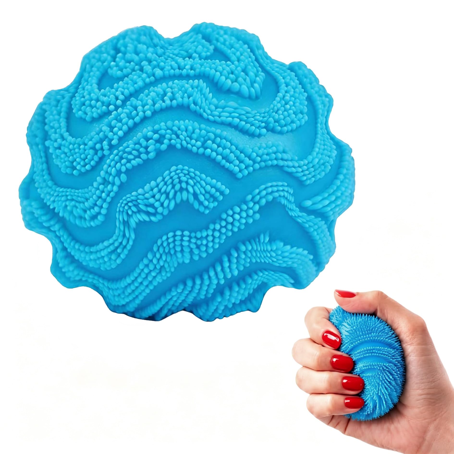 1 PCS Fuzz Ball Squishy Fidget Toys Bring A Box, Blue Squishys Fuzzball Squishes, Blue Fidgets Squishy Toys, Cheap Squishies Cheap Slow Rising Squishies for Office School