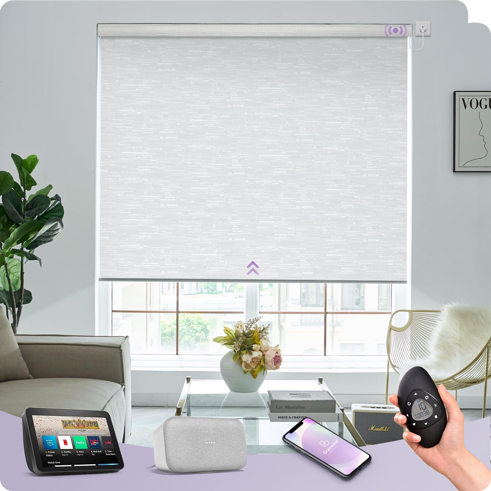 Graywind Motorized Shades Hardwired