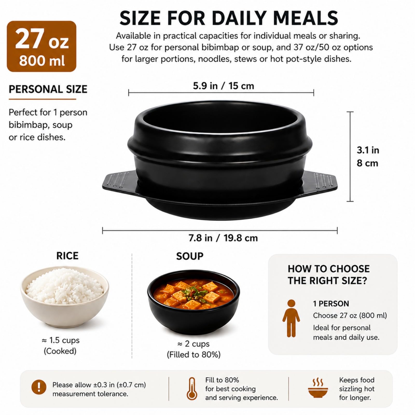 Dolsot Bibimbap miska z kamionki koreańska garnek ceramiczny Donabe Ttukbaegi 800 ml