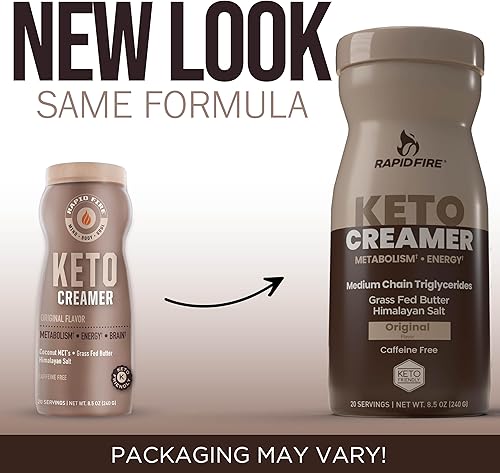 Miniatura 6 de RAPID FIRE - Crema cetogénica con aceite MCT para café o té apoya la energía y el metabolismo pérdida de peso dieta cetogénica de 85 onzas 20