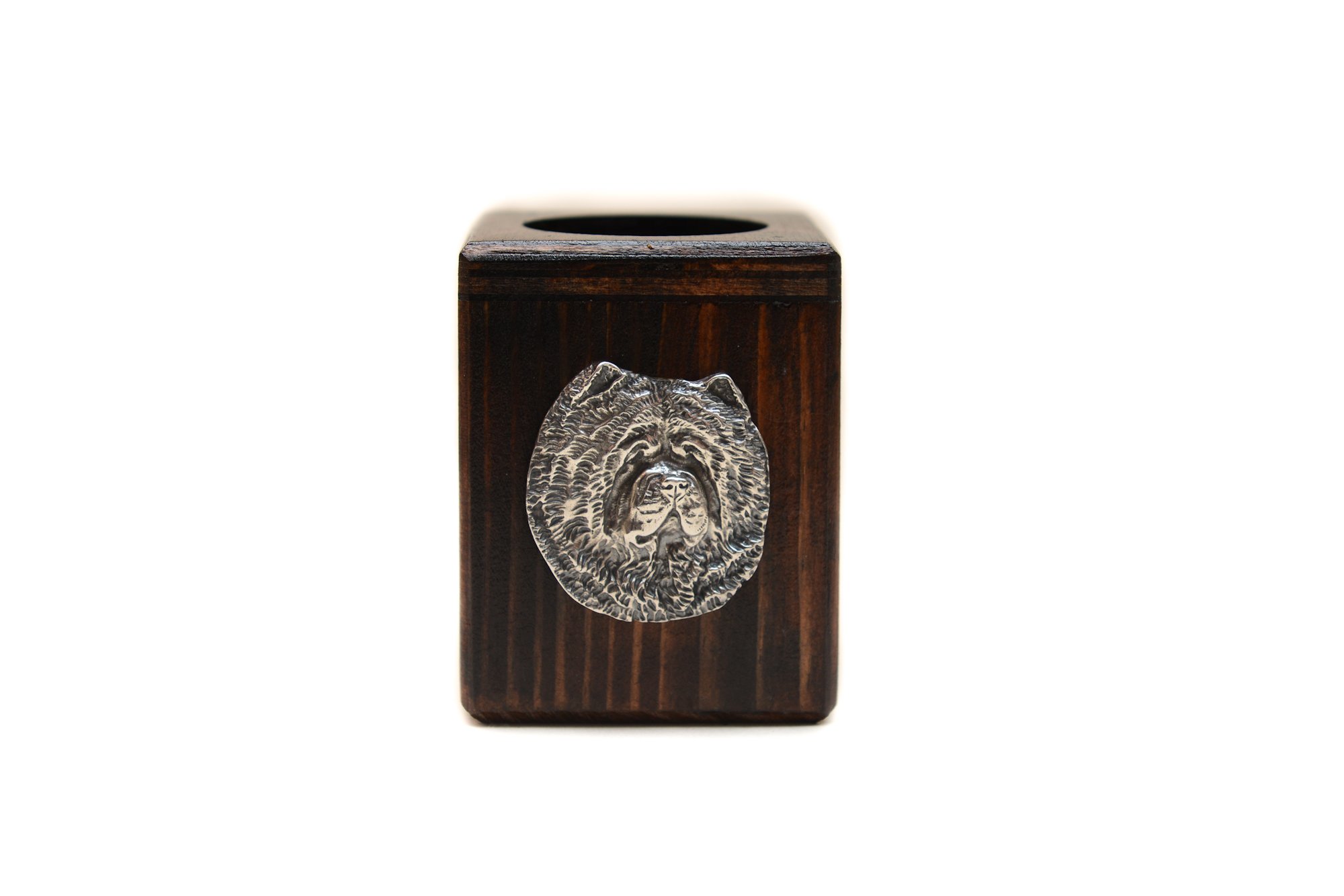 Art-Dog Chow Chow - Wooden candle holder with dog, tea light holder, memorial for the dog of the brand