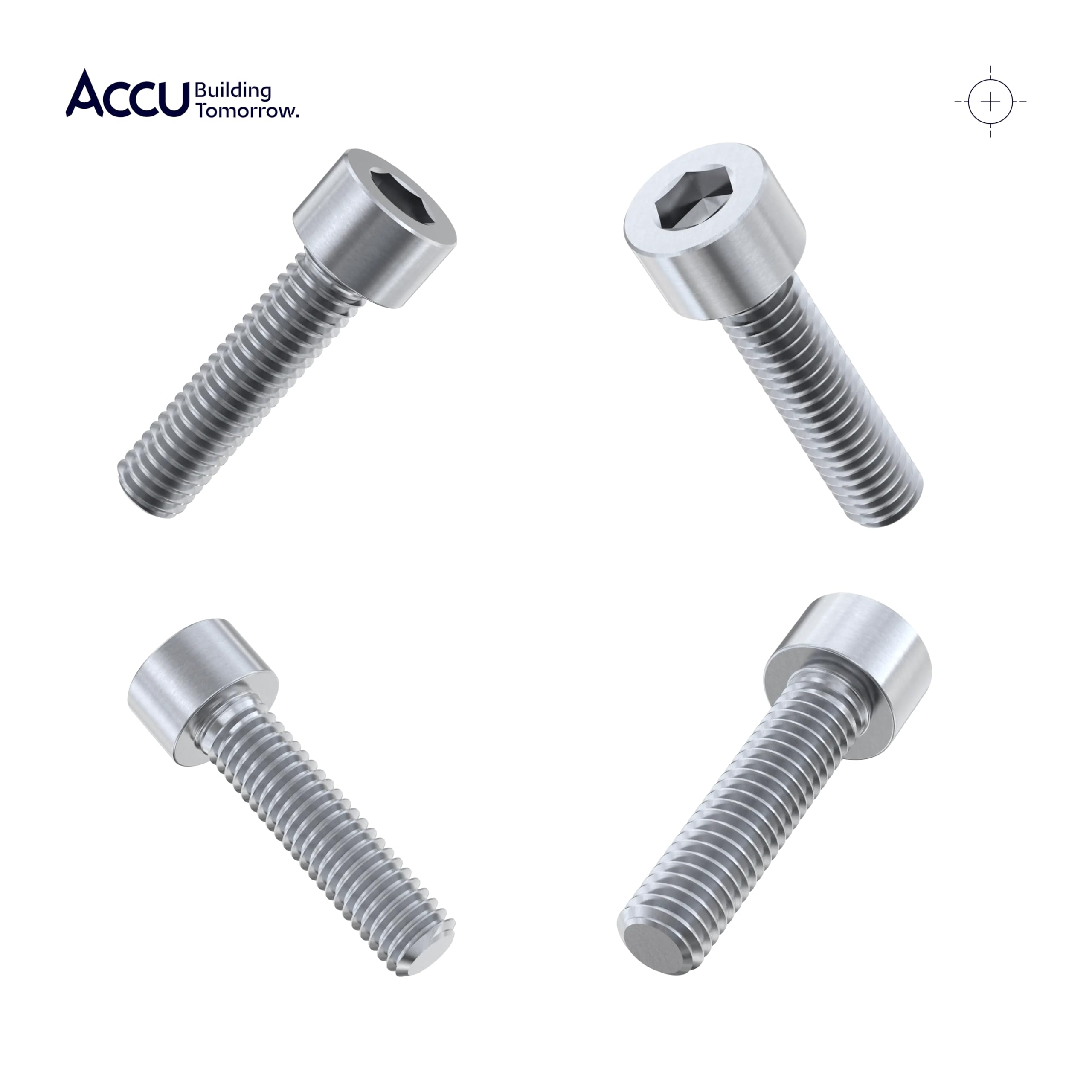 Accu - M6 x 40mm Full Thread Cap Head Screws (DIN 912) - Stainless Steel (A2) (Pack of 20) - Image 3