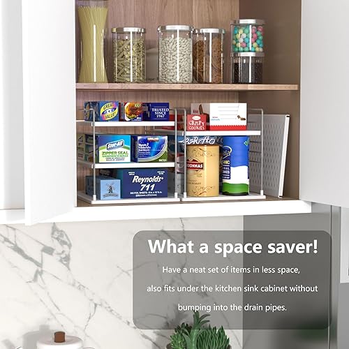 Miniatura 5 de WANCHIY Organizadores y almacenamiento de despensa, organizador de papel de aluminio y plástico, soporte de compartimento dividido para papel de