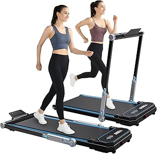 Folding Treadmill, TODO Under Desk Treadmills with Remote Control and LCD Display, Portable and Installation-Free Running Machine, Walking Jogging Running Machine for Home Apartment Use