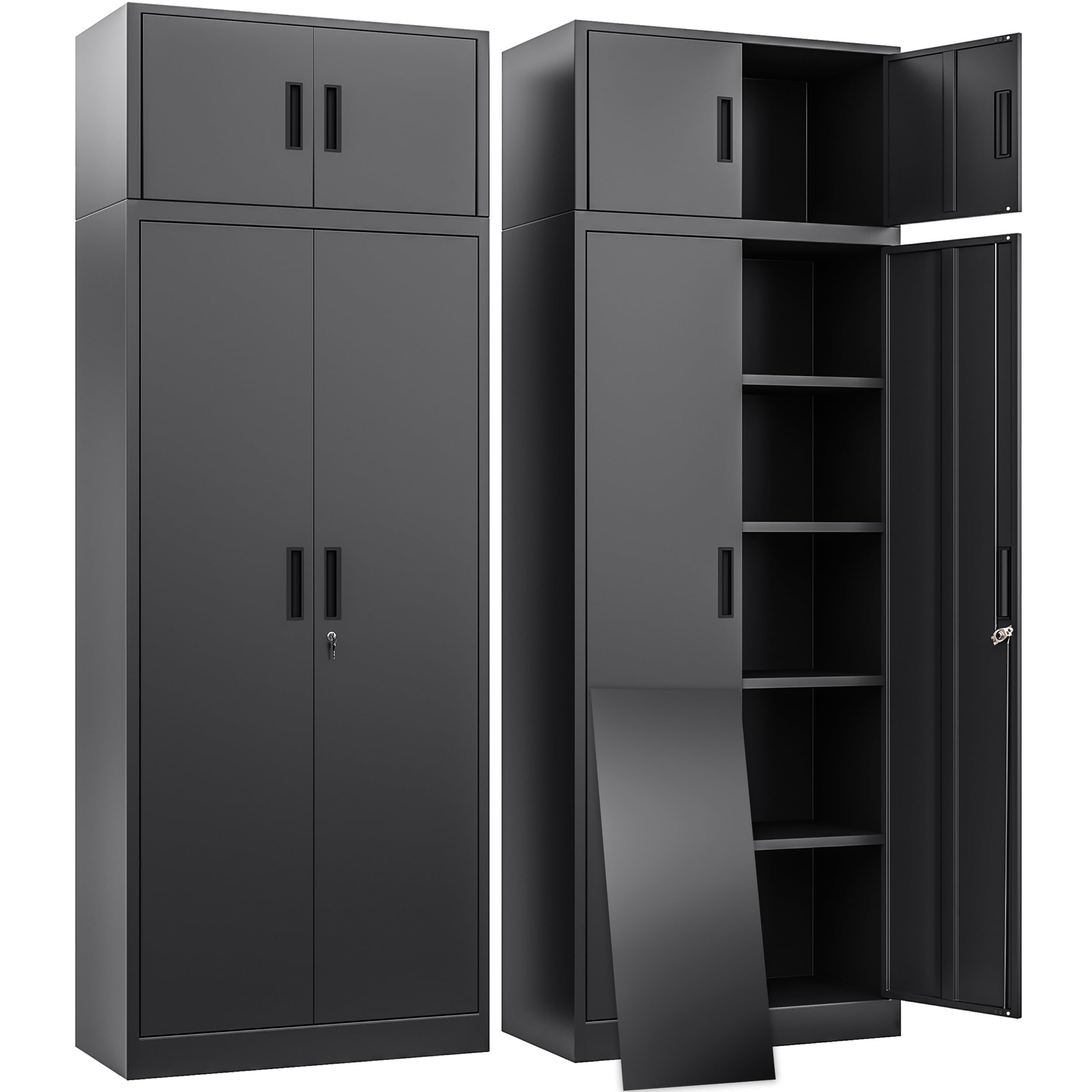 BESFUR Metal Storage Cabinet 87 H Tall Locking Storage Cabinets