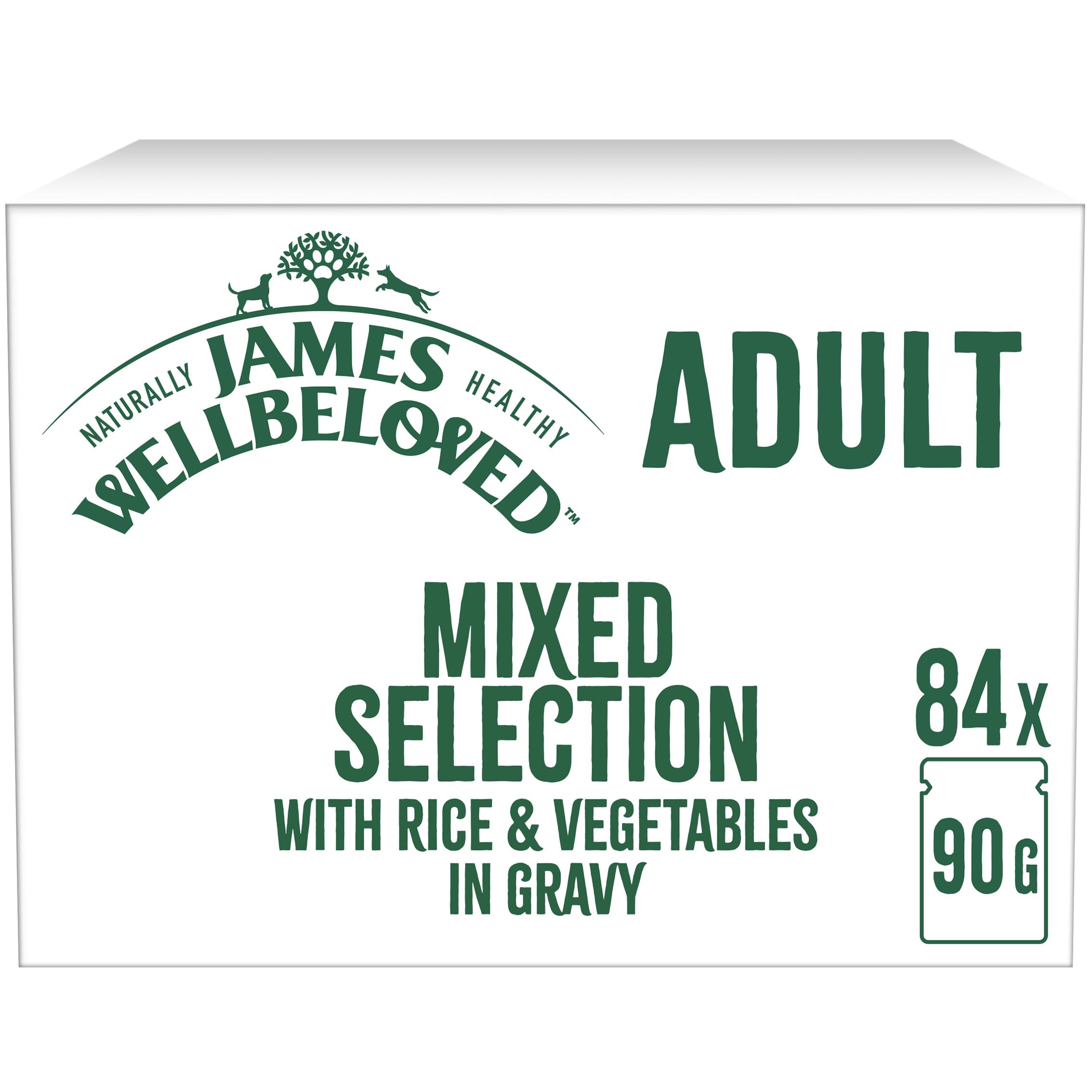 James Wellbeloved Adult Dog Food Mixed Selection in Gravy Pouch 84 x 90 g