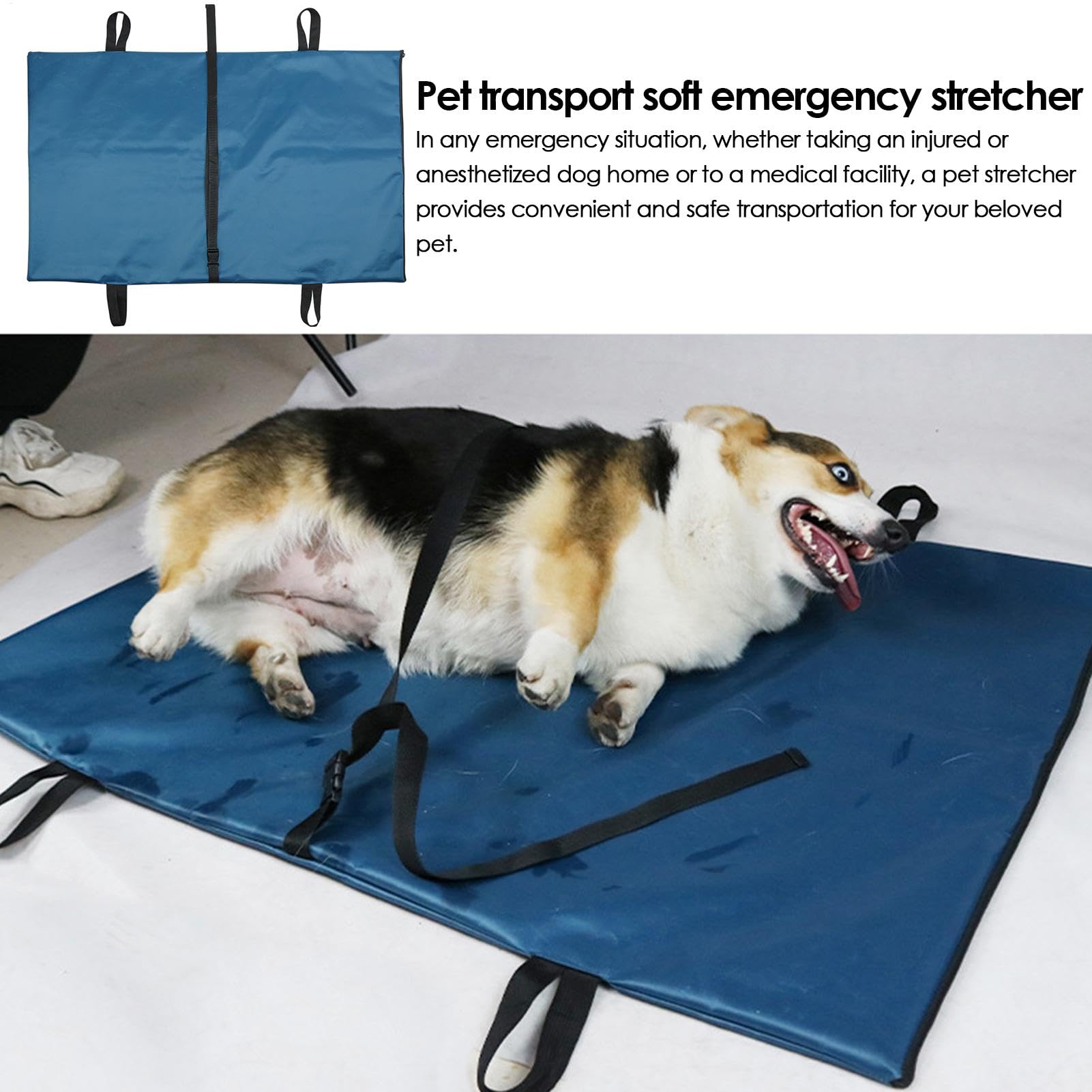 Cane Barella per Cane - Full Body Big Cat Stretcher, Animali Domestici Sollevamento La Barella Cablaggio Con Fodera Rimovibile | Pieghevole Emergenze Pet Carrier Con Maniglie Integrate Ascensore in