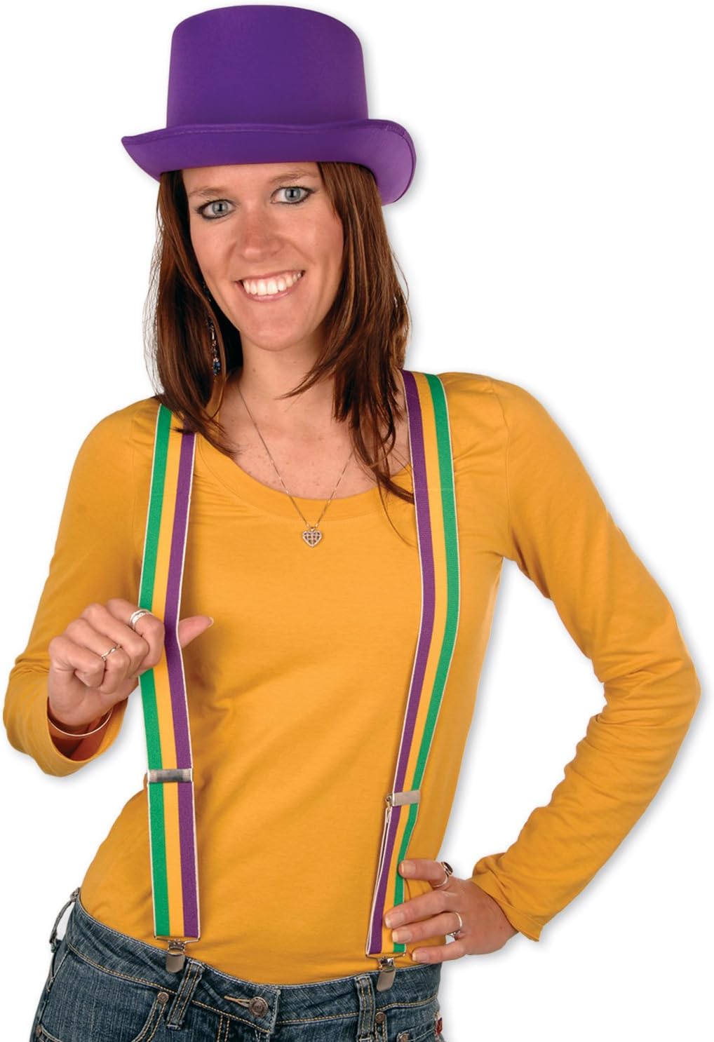 Beistle Party Costumes Decoration Mardi Gras Suspenders - 12 Pack, (1/Pkg)