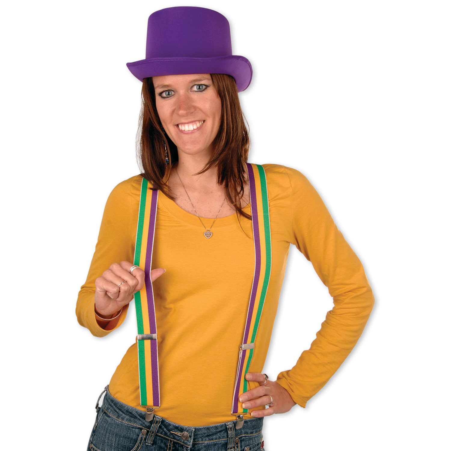 Beistle Party Costumes Decoration Mardi Gras Suspenders - 12 Pack, (1/Pkg)