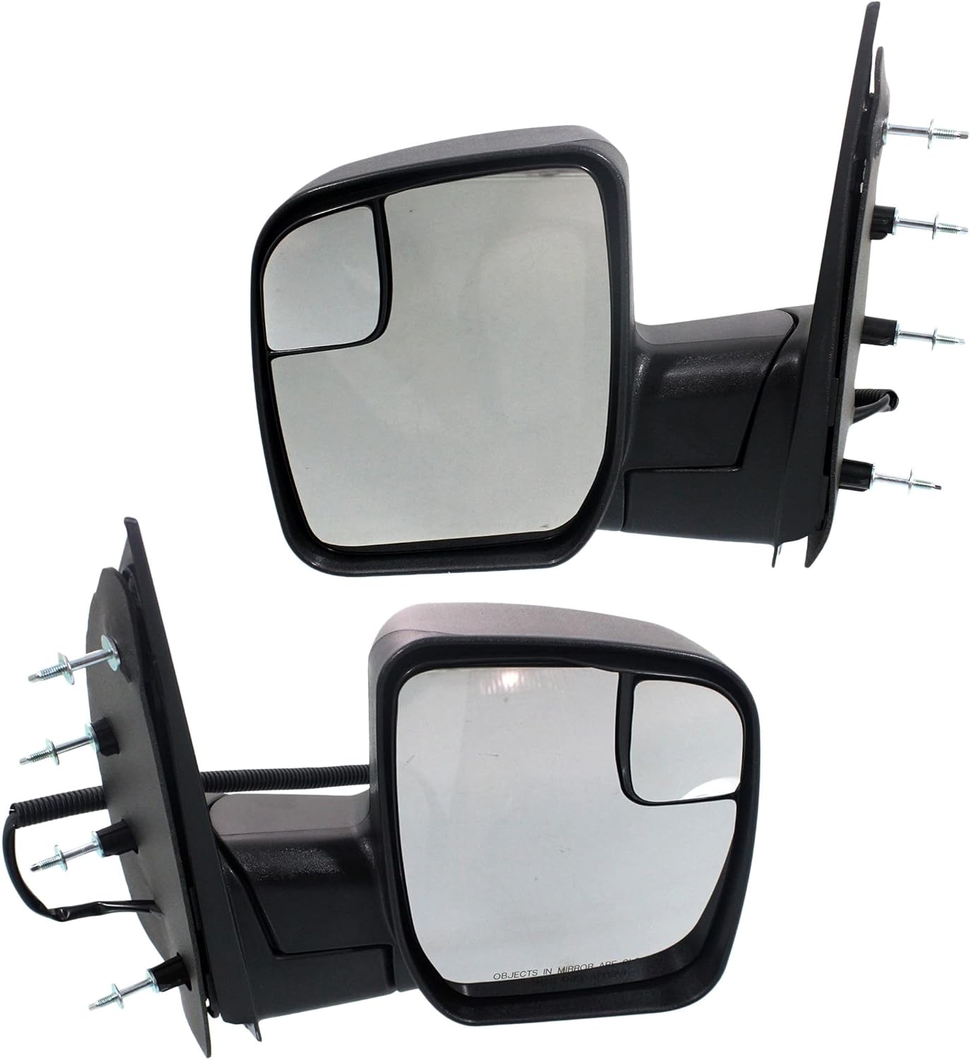 Garage-Pro Side Mirrors Set For Ford E-150 2010-2014, E-250, E-350 Super Duty 2010-2017, E-450 Super Duty Driver Passenger, Manual Folding