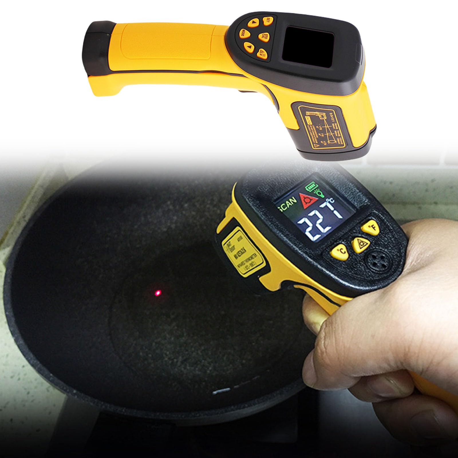 Termometri Strumenti Temperatura Digitale Termometri Digitali Semplicemente Funzionare Per La Cottura Del Forno Per Pizza E Motore Utilizza L'emissività Regolabile