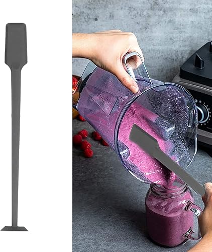 Espátula de silicona para tarros batidos licuadoras raspador de alimentos de mango largo de 142in de largo disponible en Yaxa Colombia