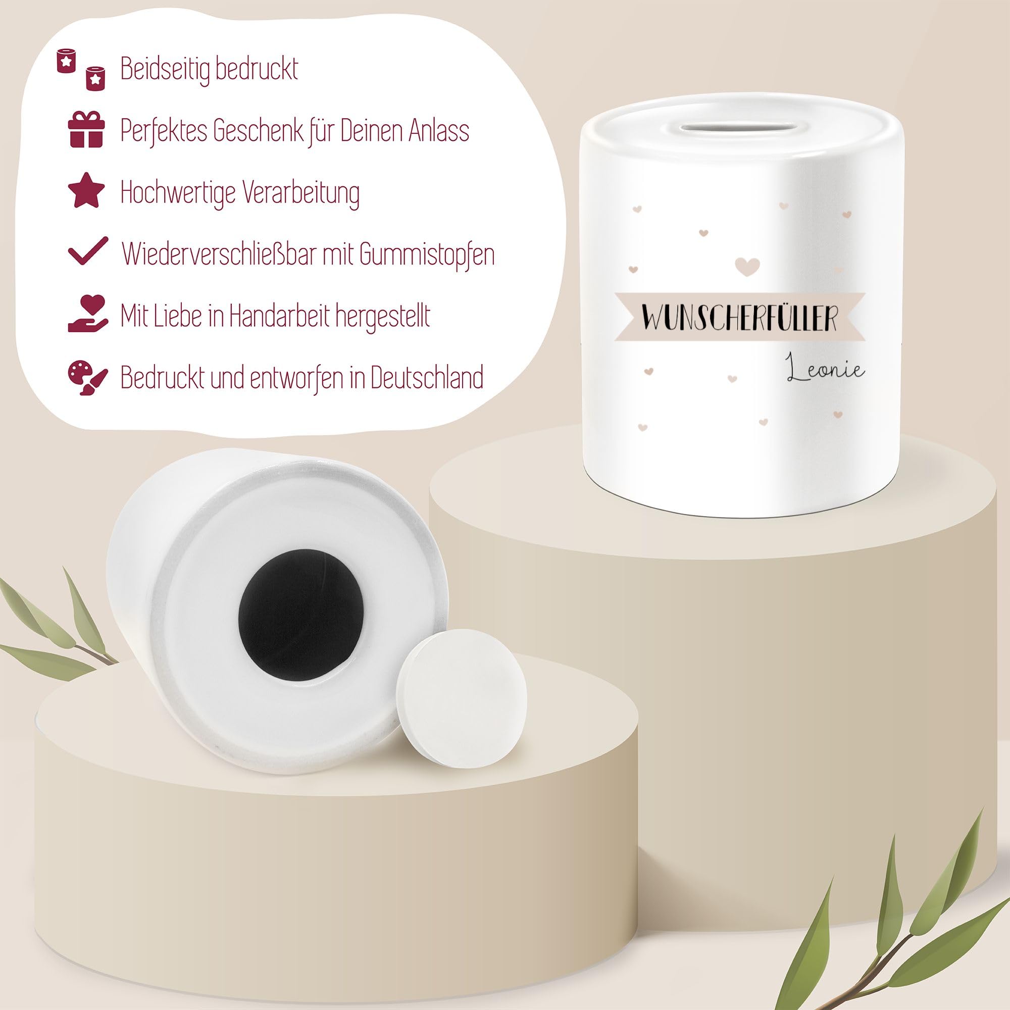 Spardose „Wunscherfüller“ Aus Keramik – Personalisierbares Geldgeschenk Für Geburtstag & Weihnachten