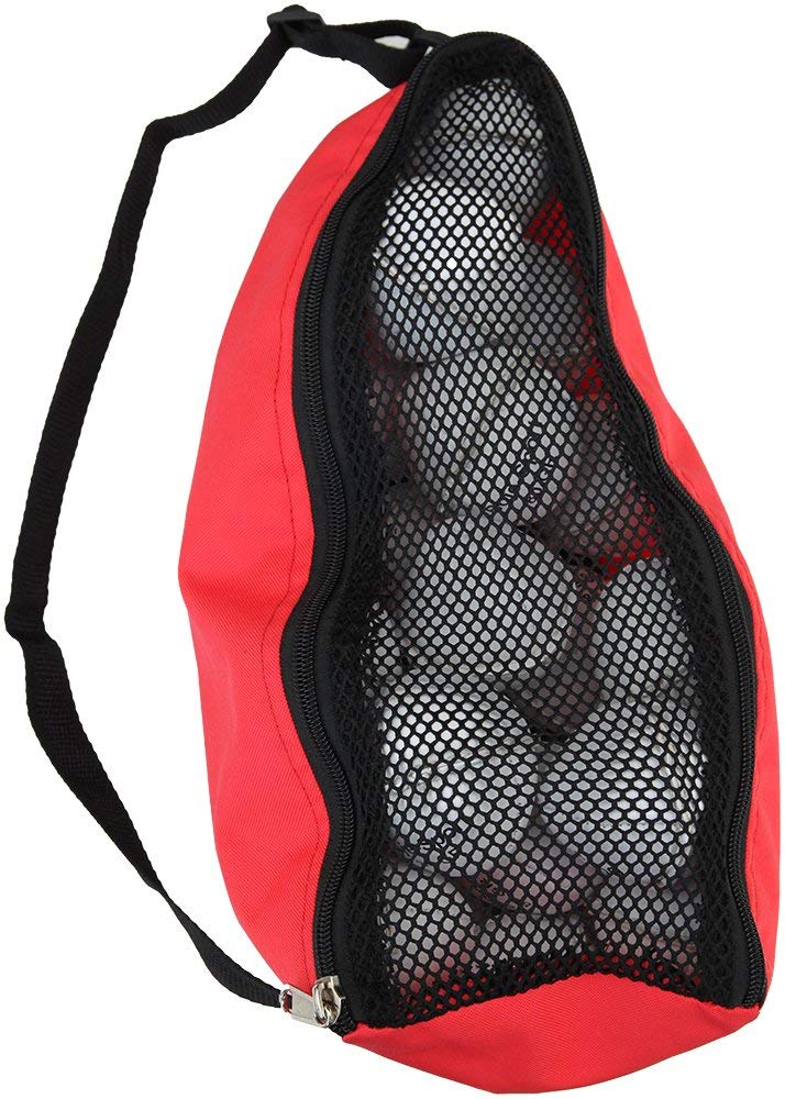 25er Set Schlagball aus Leder 80 g, Farbe: weiß - inkl. praktischer Tragetasche