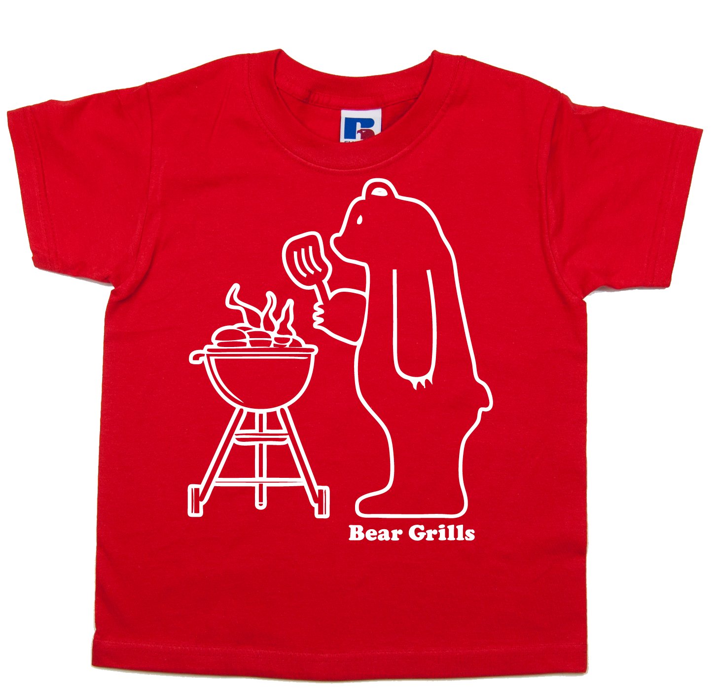 Balcony-Shirts 'Bear Grills' Kids T Shirt - Red - 9/10