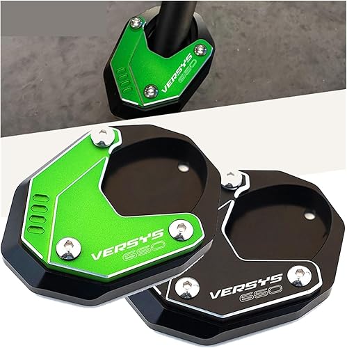 Miniatura 2 de YESKIT CNC aluminio for Kawasaki Versys650 VERSYS 650 2011-2023 Motorcycle Kickstand Foot Side Stand Enlarge Pad Extension Plate (Color  Black)