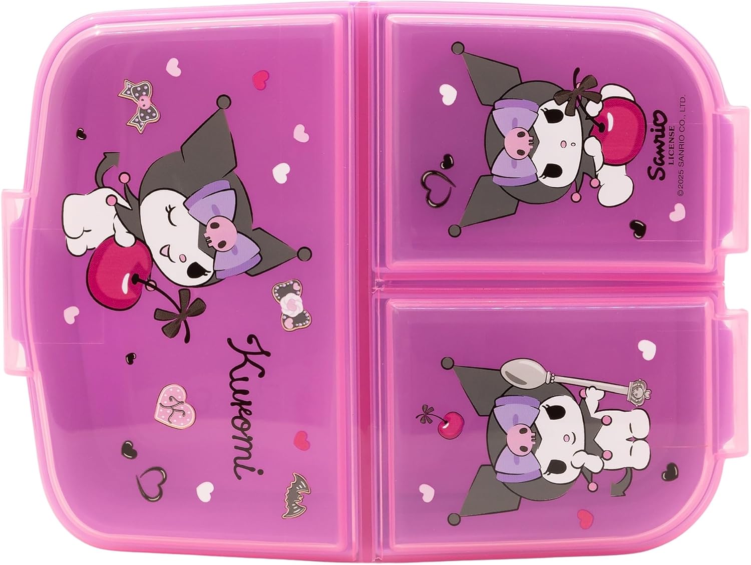 Stor Kuromi Kids Lunch Box with 3 Compartments