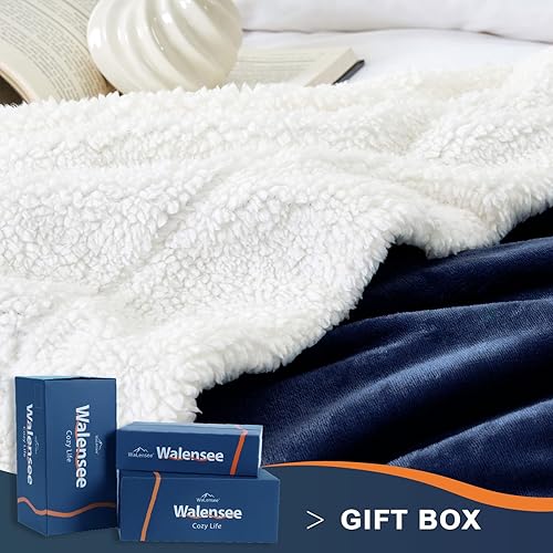 Miniatura 2 de Walensee Sherpa - Manta de forro polar de felpa, muy suave, reversible, manta de franela de microfibra para sofá, cama, sofá ultra lujoso, cálido y