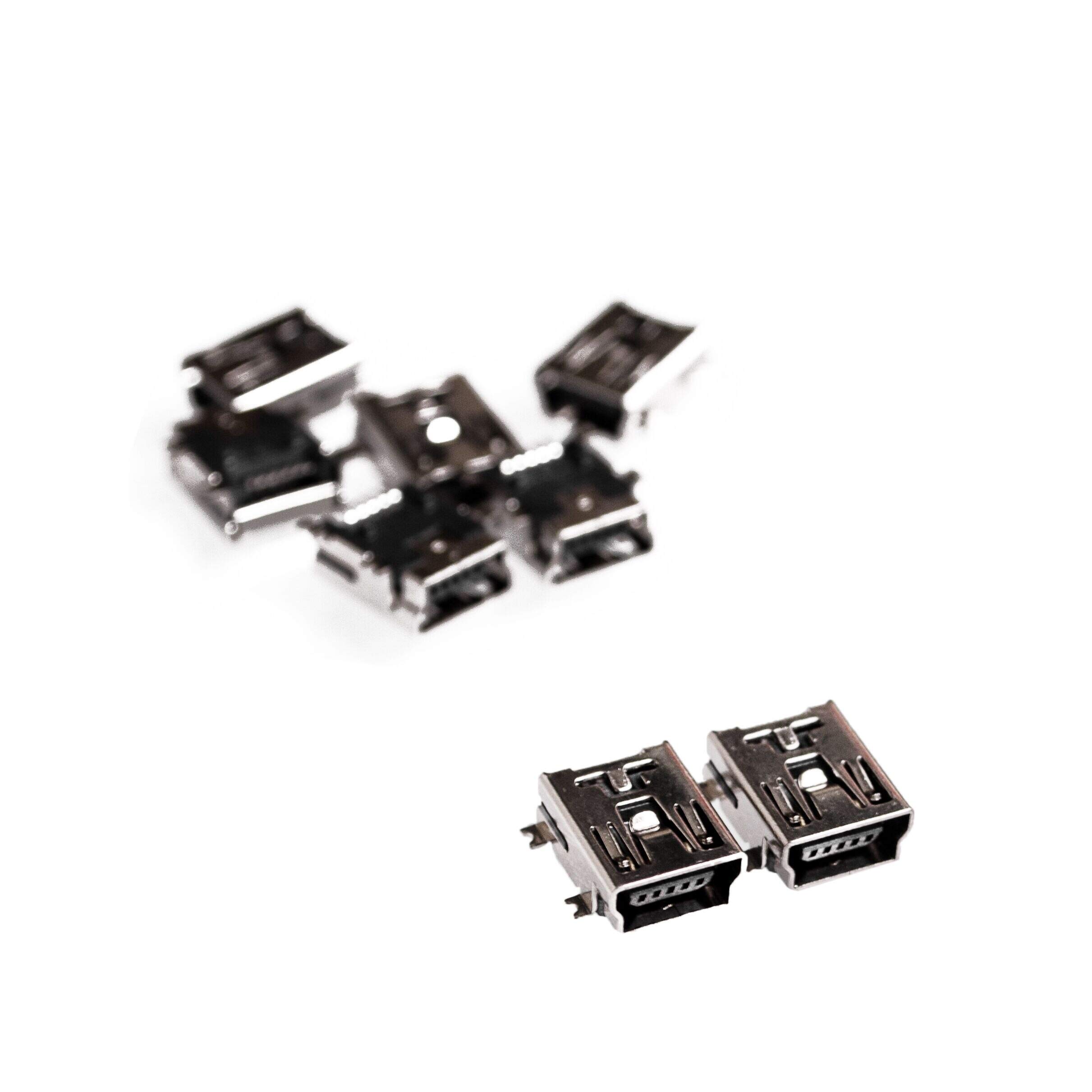 Reland Sun 10pcs Mini USB Type B SMD Female Socket 5-Pin 5 Pin Jack Connector Port