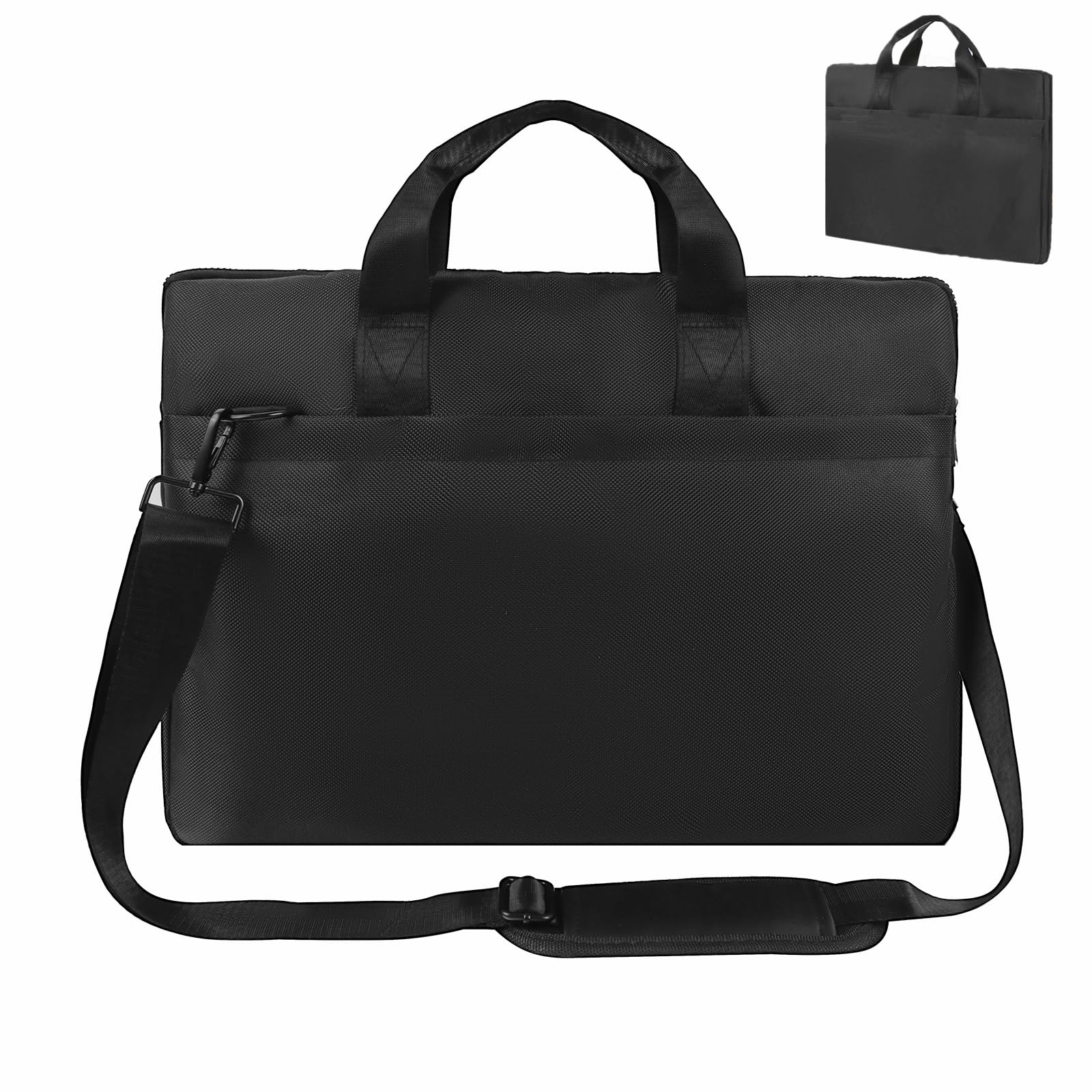Premium Black,17.3-18.4 Inch Laptop Briefcase with Cross-Body Shoulder, DVD Player bag,Painting board bag?Laptop case Fits Dell, HP, ASUS,MacBook Pro, 2-layer Design,Durable,LIGHTWEIGHT
