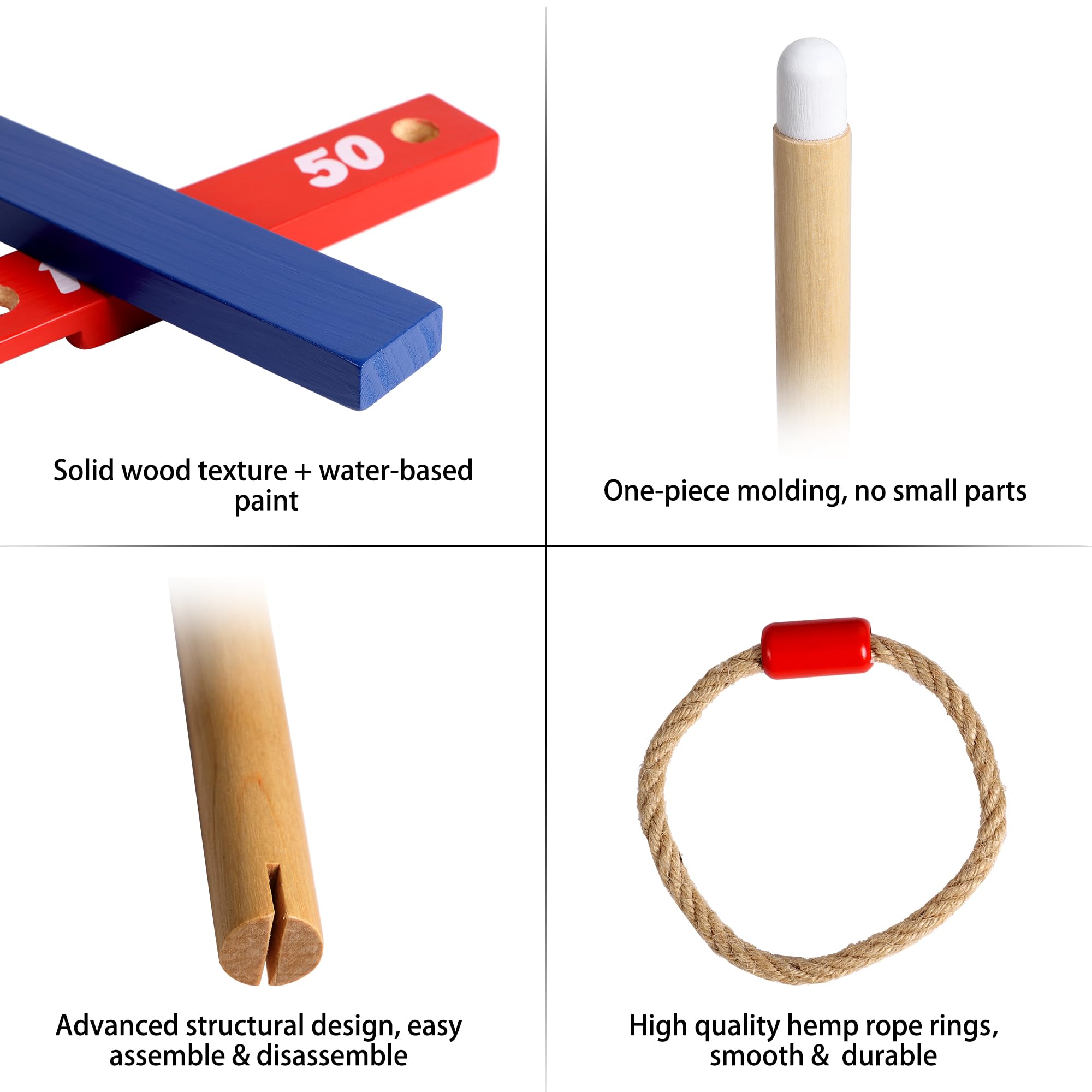 Original Cup Gioco Ring Toss® | Gioco di abilità in Legno | qualità Premium | Lanciatore di Anelli Appeso | Chi sarà Il più Veloce? | all'Interno e all'aperto | Adulti