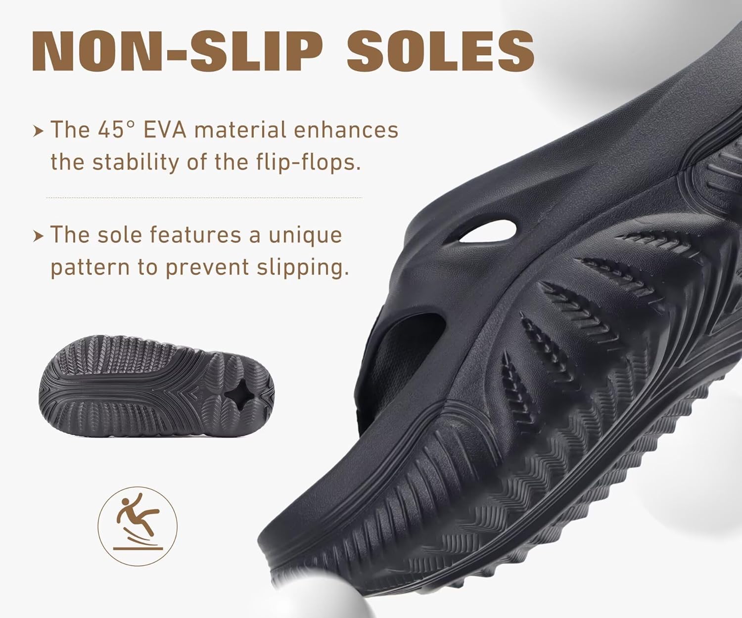 COFACE Men Orthopedic Footbed Flip Flops Fabric Toe Post Beach Sandals Size 7-15 - Image 6