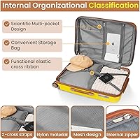 Vista 25 de Merax Equipaje, maleta extensible rígida con ruedas giratorias ligeras, Negro -, 40/48/52