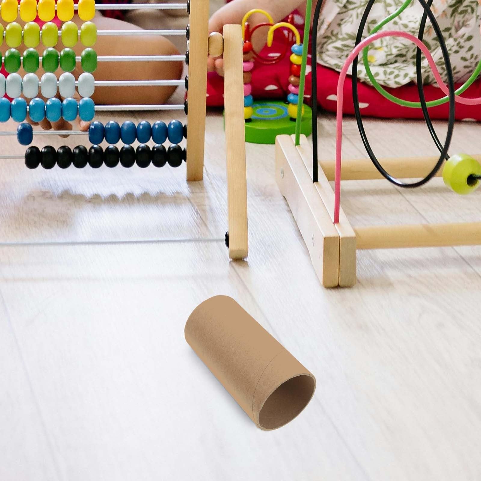 30 tubos redondos para manualidades - Tubos cilíndricos de cartón de 10 x 5,2 cm para manualidades - Rollo de papel de cartón en blanco para pintar - Materiales para infantiles para