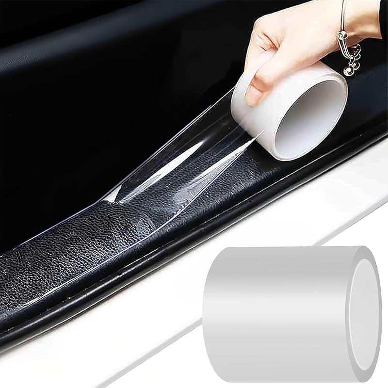Fita Protetora Transparente para Soleira e Borda de Porta Automotiva em PVC MYFAMIREA, 20,1 m x 10,2 cm